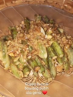Foto resep Crispy buncis siram bawang putih