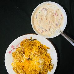 Butter Chicken Biryani A picture of Butter Chicken Biryani.