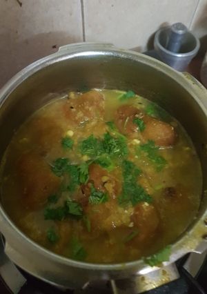 A picture of Ghiya pakodi veg.