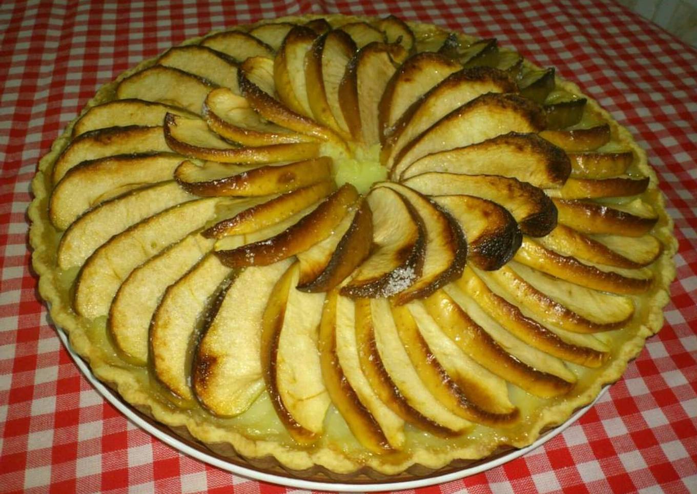 Tarte aux pommes a la crème 🍏