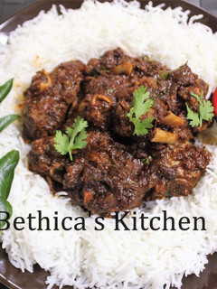 A picture of Mutton Ghee Roast.