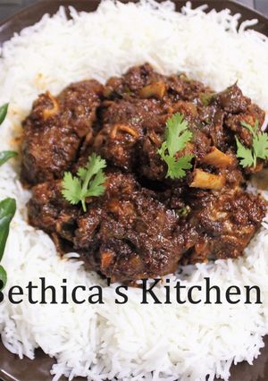 A picture of Mutton Ghee Roast.