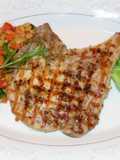 Grilled Pork Chops with Lemon Zest and Rosemary