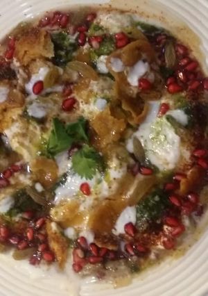A picture of Moong Dal Dahi Bhalla.