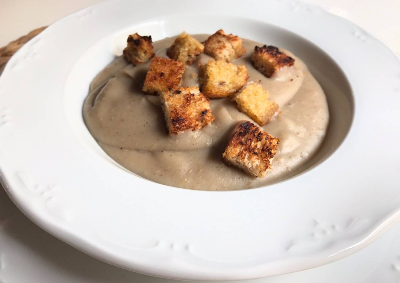 Crema de batatas y lentejas