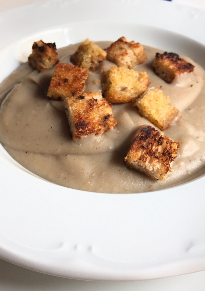 Una foto de Crema de batatas y lentejas
