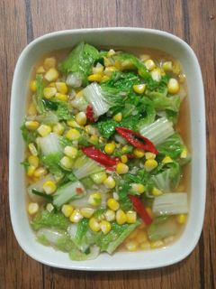 Foto resep Tumis Sawi Putih Jagung Manis