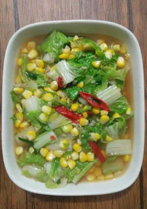 Foto resep Tumis Sawi Putih Jagung Manis