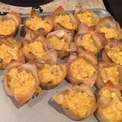 A picture of Buffalo Chicken Wontons.