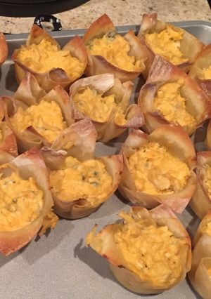 A picture of Buffalo Chicken Wontons.