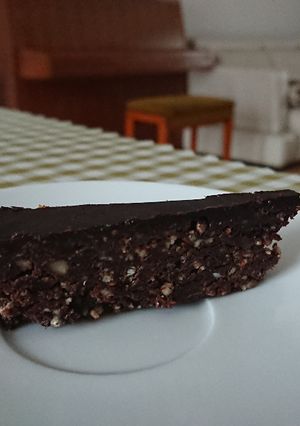 Zdjęcie przepisu Wege brownie bez pieczenia.