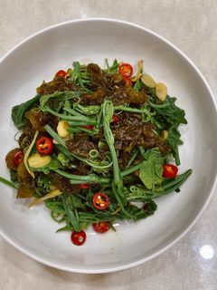 雨來菇涼拌龍鬚菜(素) 的食譜成品照片