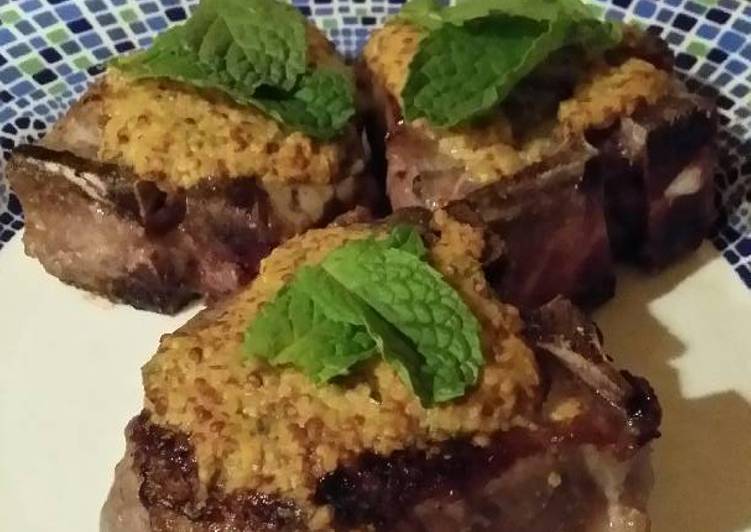 Brad's lamb chops with ginger mint mustard