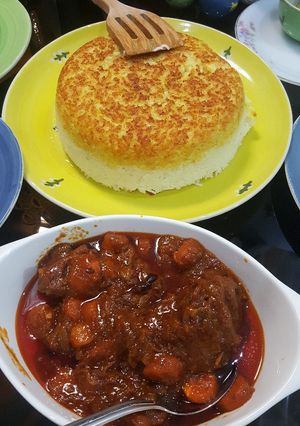 عکسی از دستور چلو ماهیچه