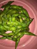 Edamames fritos trufados