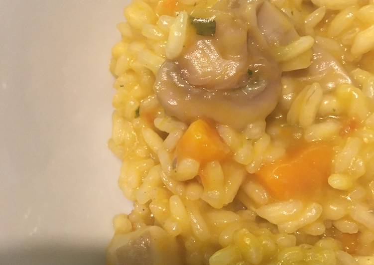 Risotto zucca e funghi