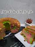 392. Chiffon Pandan Red Color Cake (6 Telur)