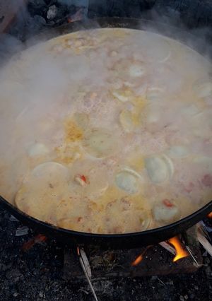 Una foto de Sorrentinos de cordero con salsa rosa (al disco)