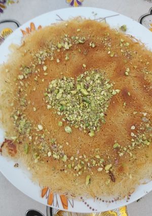 صورة لوصفة الكنافة البيتية بدون ملون غذائي 😋