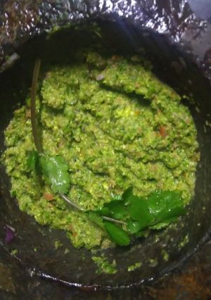 A picture of Green Chole ki Chutney In Desi Style.