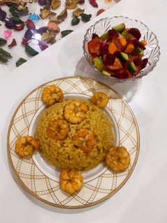 صورة لوصفة ارز بالجمبري 🍤