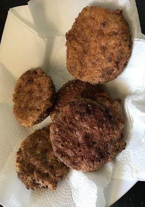 Una foto de Hamburguesa de berenjena 🍆