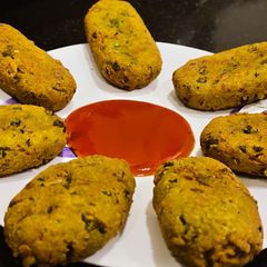 A picture of Homemade Paneer Cutlets.