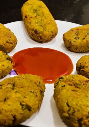 A picture of Homemade Paneer Cutlets.