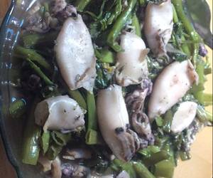 Ini Caranya Kangkung Cumi Saos Tiram Lezat Mantap