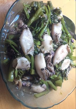 Foto resep Kangkung Cumi Saos Tiram