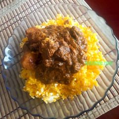 A picture of Biryani ( Rice and Rojo la Biryani #creativerice.
