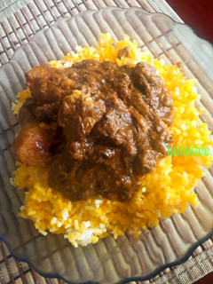 A picture of Biryani ( Rice and Rojo la Biryani #creativerice.