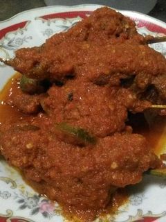 Foto resep Sate ayam pelecing simpel