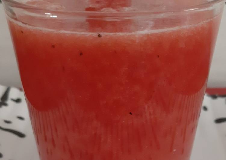 Steps to Prepare Homemade Watermelon Mix Fruit Jam Sharbat