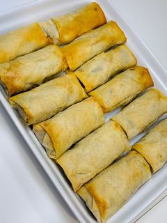 A picture of Healthy Baked Veggie Eggrolls.