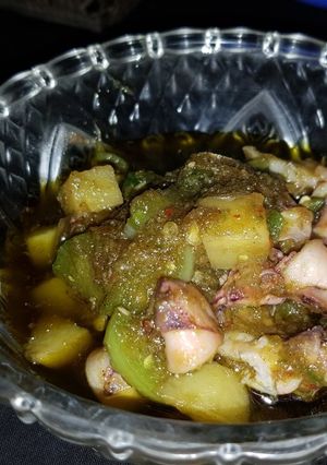 Foto resep Cumi asin kentang sambal ijo
