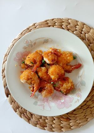 Foto resep Crispy Shrimp Honey Chili Garlic Sauce