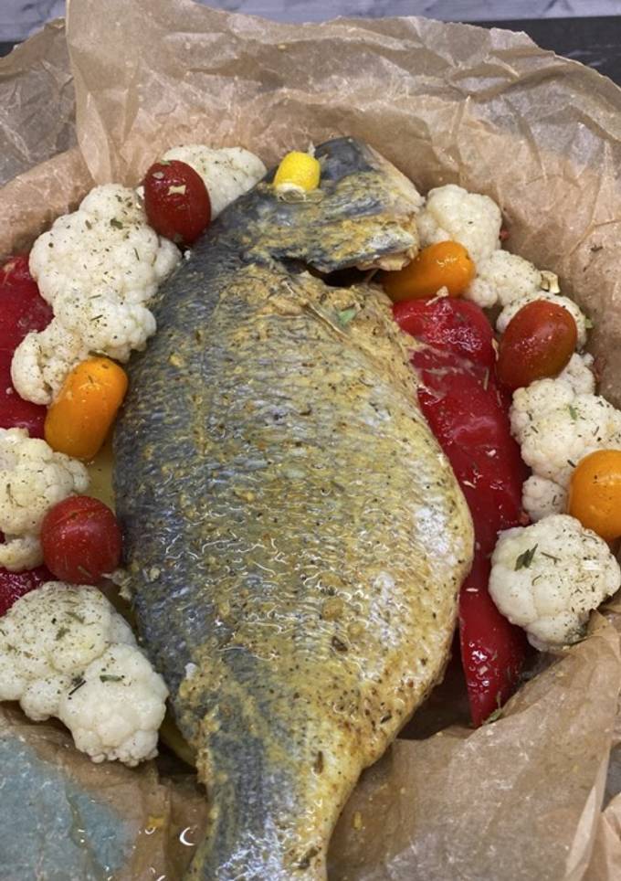 Ніжна та соковита дорада 🐠з овочами, запечена у духовці
