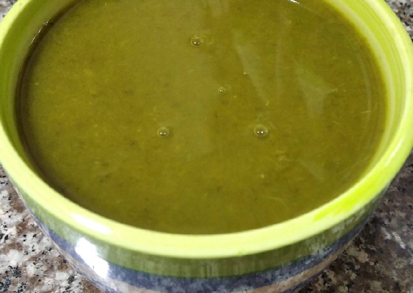 Sopa verde express -vegana- :)