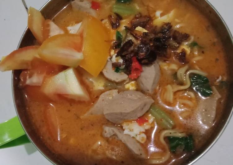 Resep Mie tek tek pedas Anti Gagal