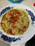 Farfalle pomodorini pesto e ricotta