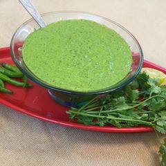 A picture of Green chutney.