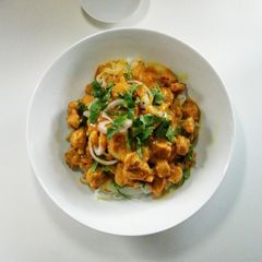 A picture of Vegan Burmese Shwe Taung Noodle.