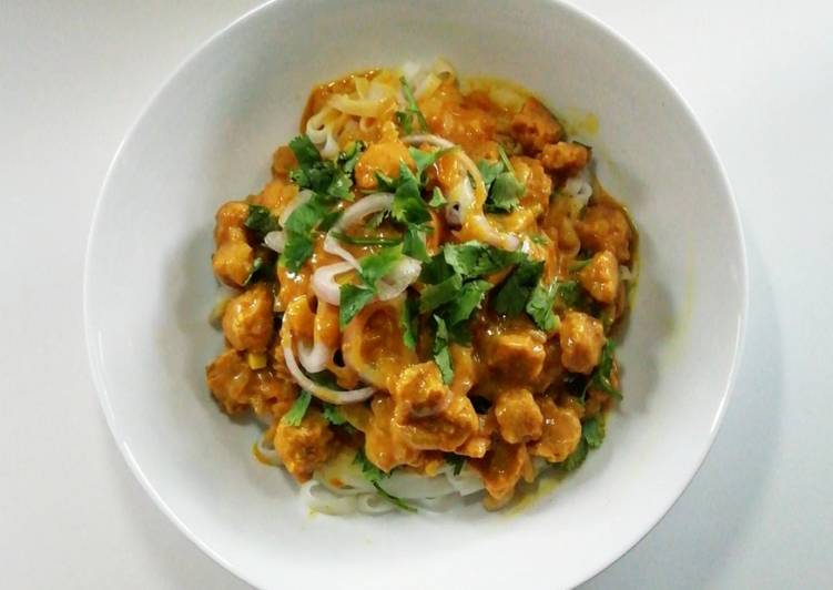 Recipe of Super Quick Homemade Vegan Burmese Shwe Taung Noodle