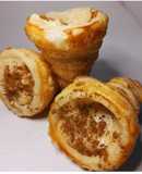 Cones folhados com Creme Pasteleiro