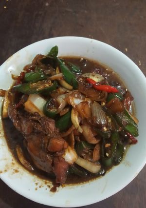 Foto resep Ayam kecap cabe ijo + bawang bombay