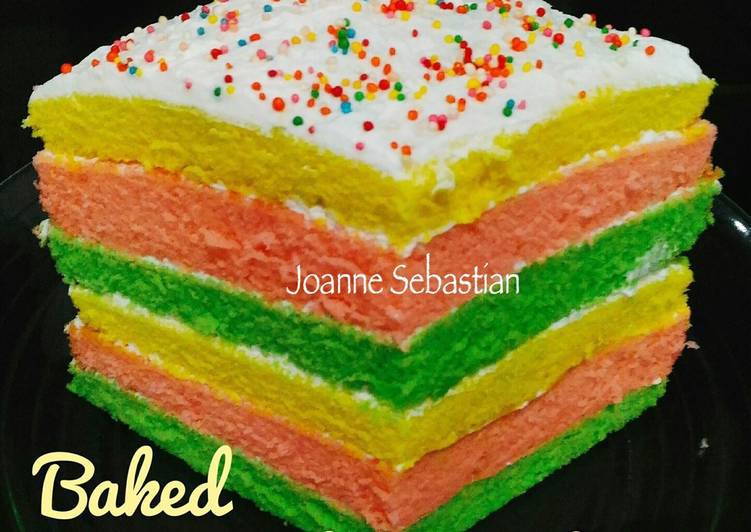 Baked Rainbow Cake