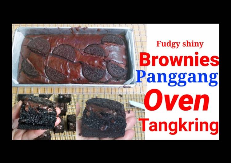 Resep Fudgy shiny Brownies di oven tangkring yang Sempurna
