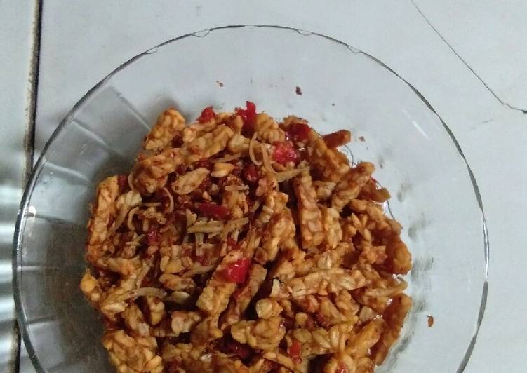 Resep Tempe orek teri medan Anti Gagal
