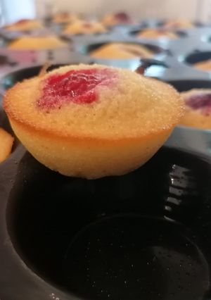 Une photo de Minis financiers framboise